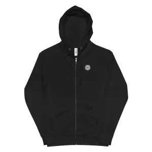 Unisex fleece zip up hoodie - Hold Fast, Held Fast